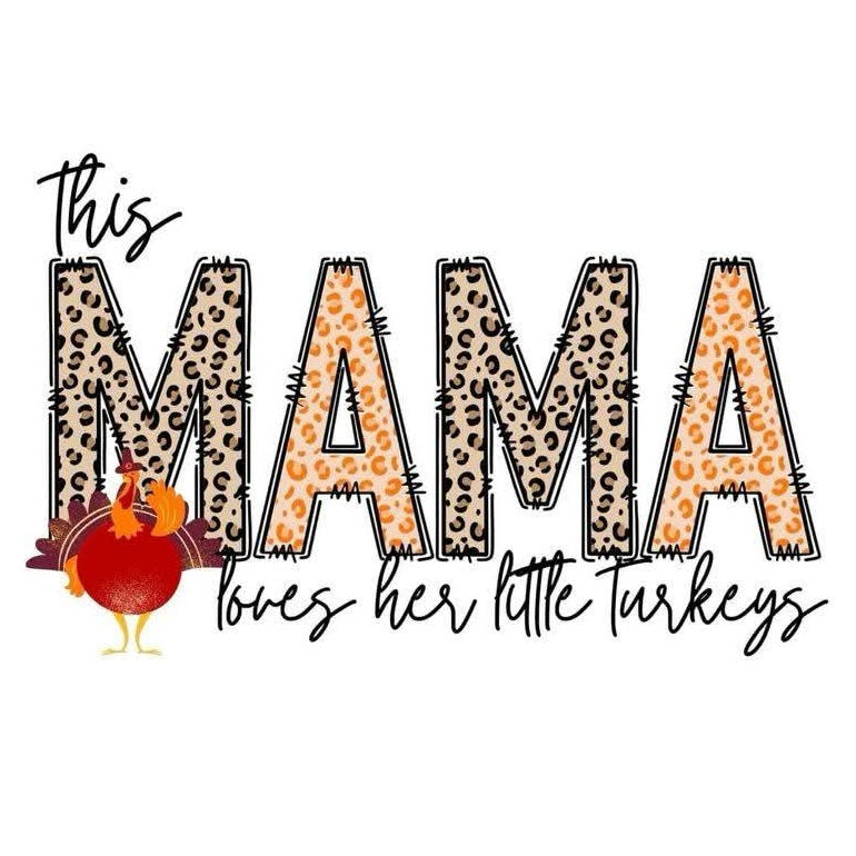 This Mama Loves Her Little Turkeys 2x2 Magnet