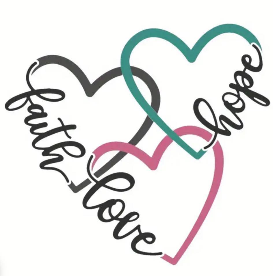 Faith, Hope, Love 2x2 Magnet