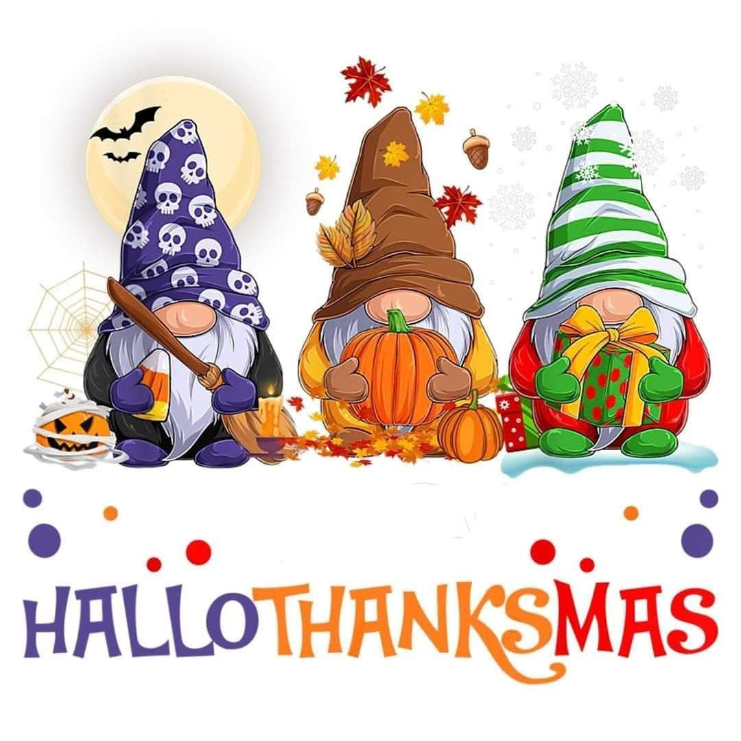 Hallowthanksmas Gnome 2x2 Magnet