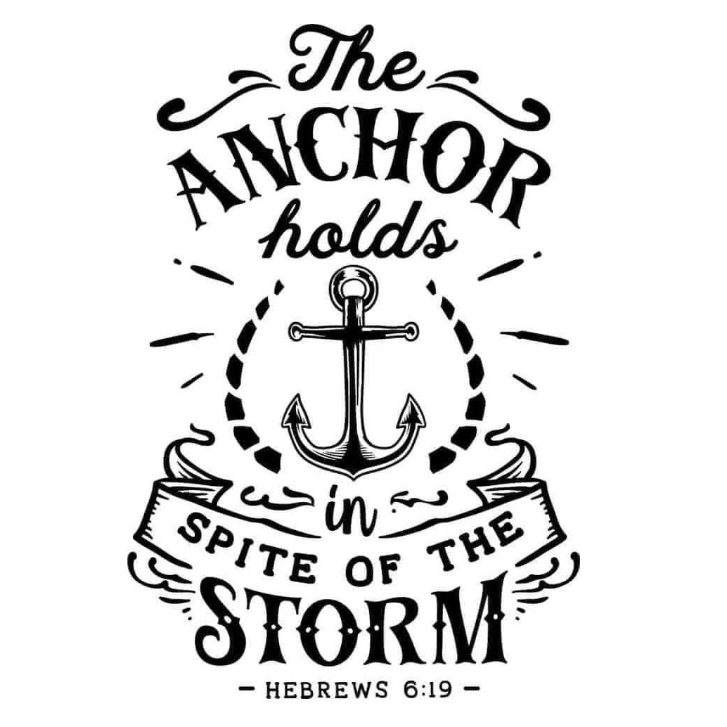 Anchor Holds Despite The Storm 2x2 Magnet