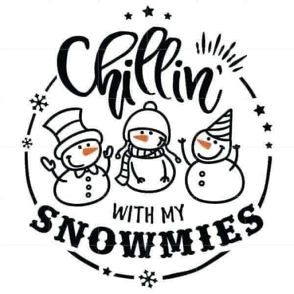 Chillin with My Snowmies 2x2 Magnet