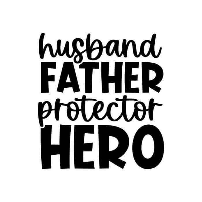 Husband Father Protector Hero 2x2 Magnet