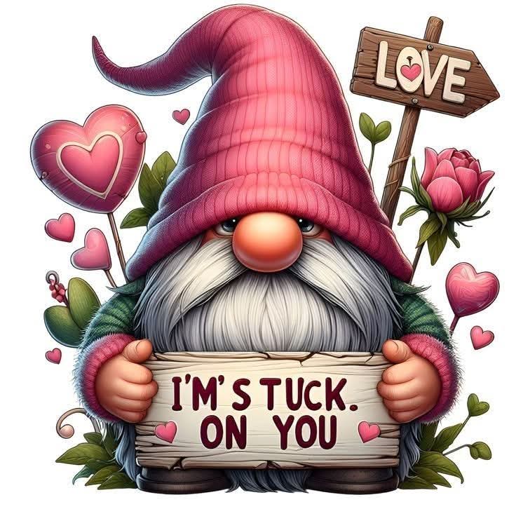 I'm Stuck on You (Gnome) 2x2 Magnet