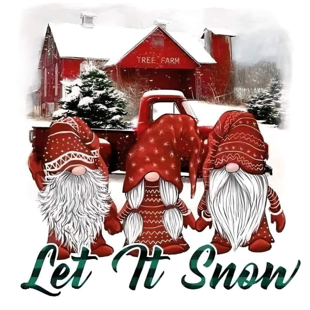 Let It Snow Gnome 2x2 Magnet