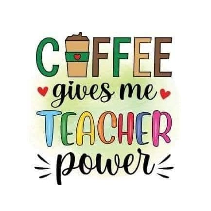 Coffee Gives Me Teacher Power 2x2 Magnet
