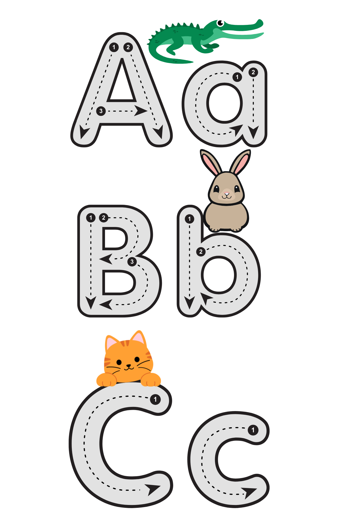 Dry Erase Letter Tracing Magnets