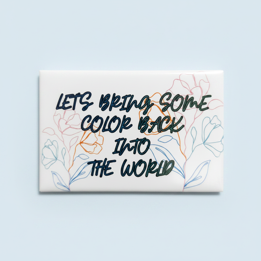Magnet on pale blue background