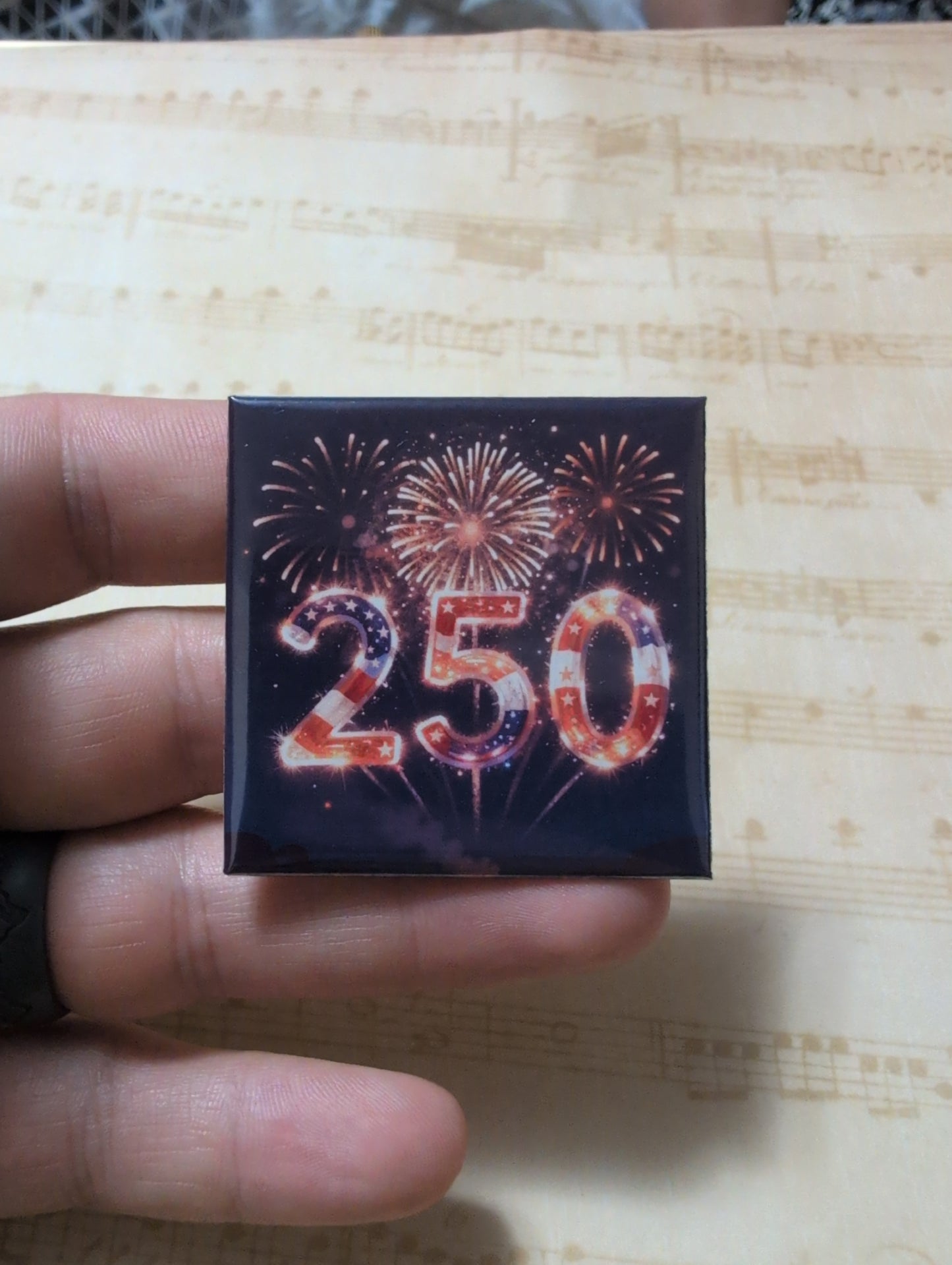 250 Fireworks 2x2 Magnet