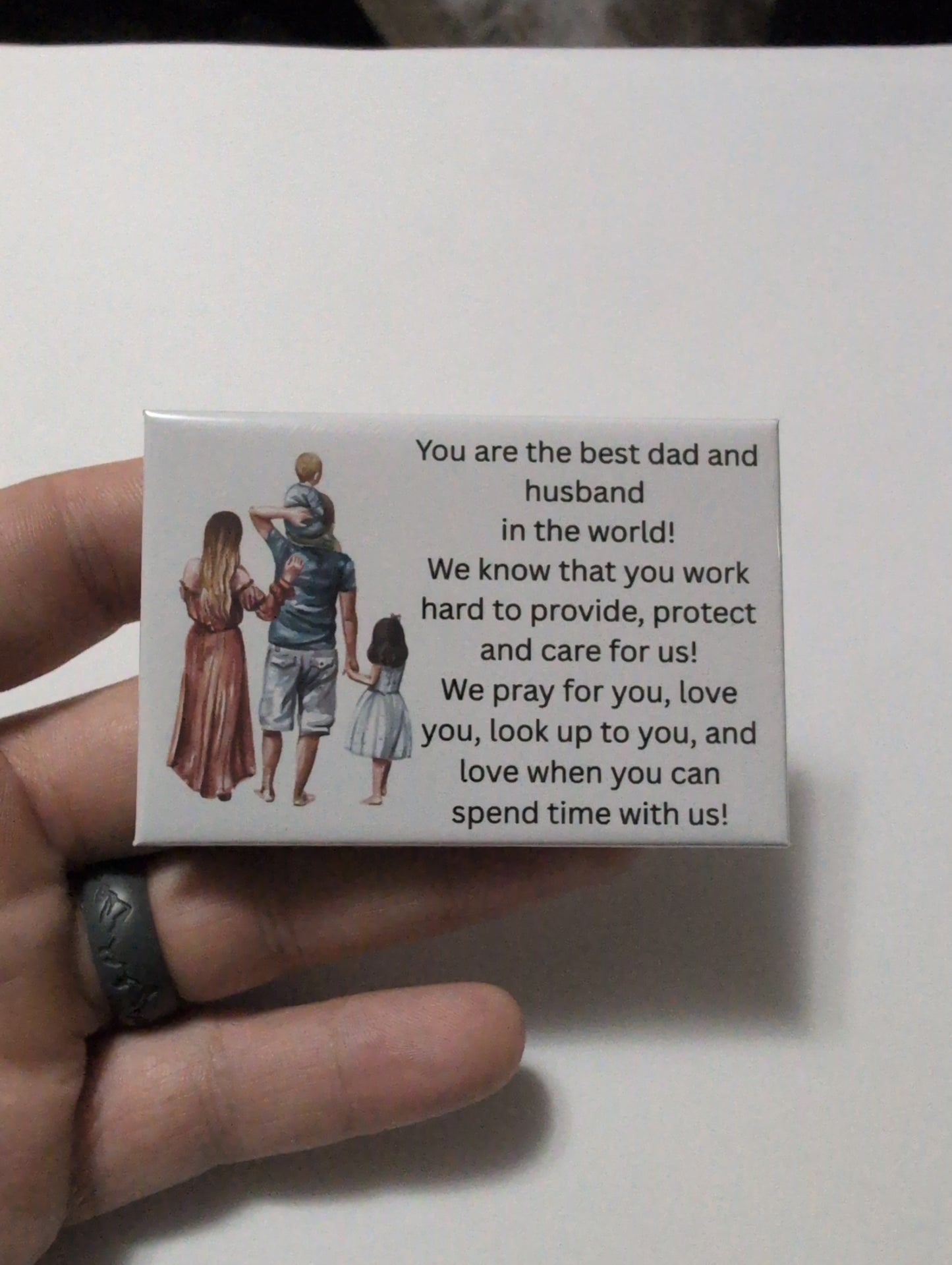Best Dad & Husband in the World Family Magnet