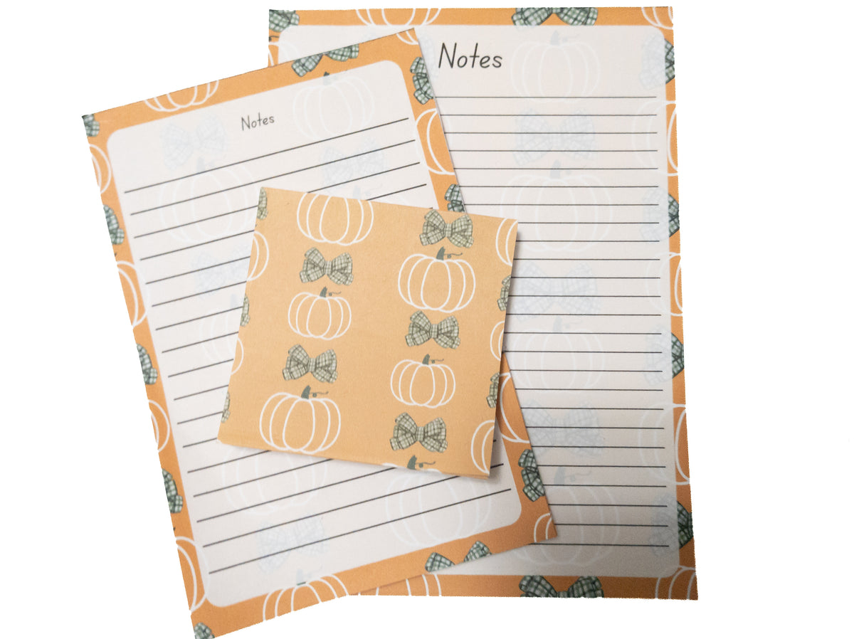 Pumpkins & Green Bows Stationery