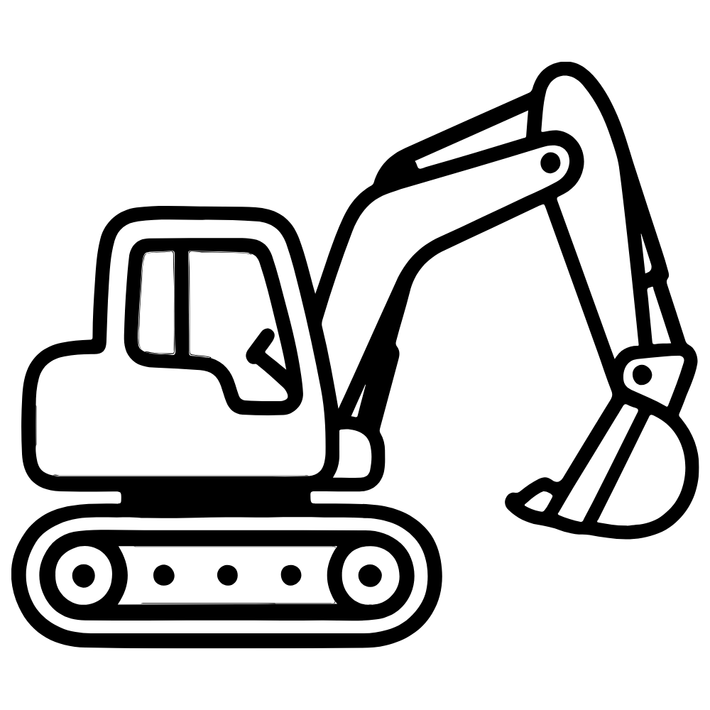 Construction Equipment Coloring Dry Erase Magnets