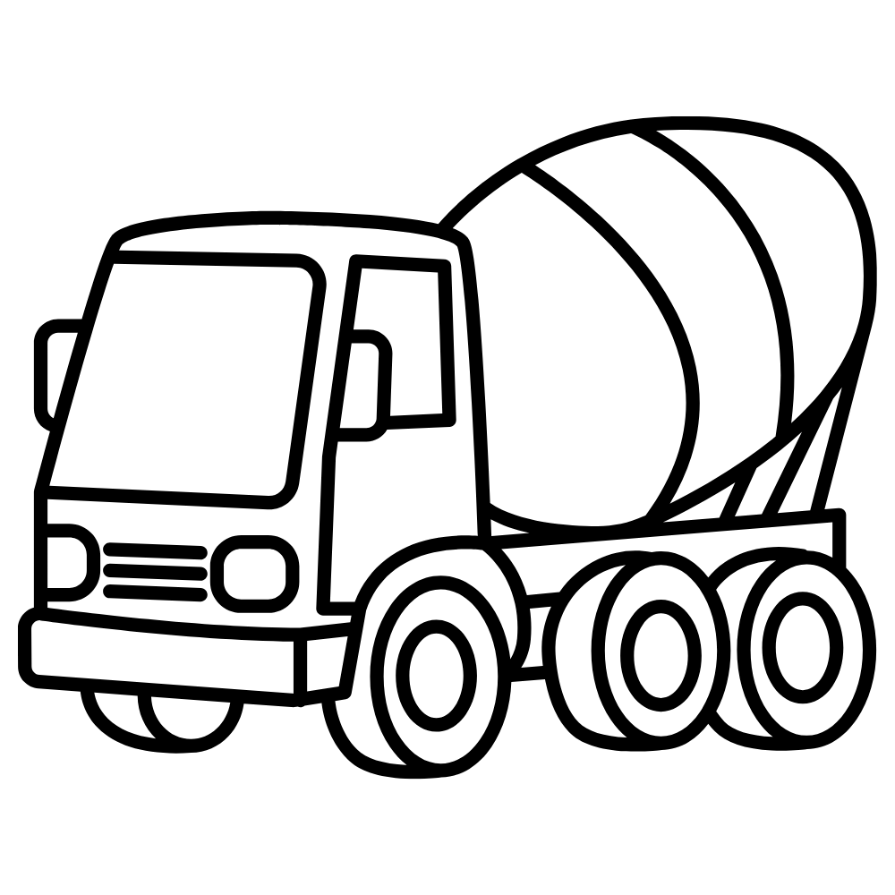 Construction Equipment Coloring Dry Erase Magnets