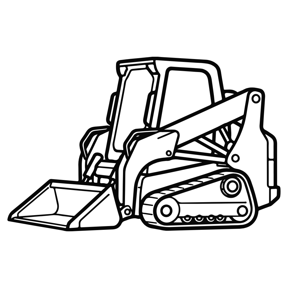 Construction Equipment Coloring Dry Erase Magnets