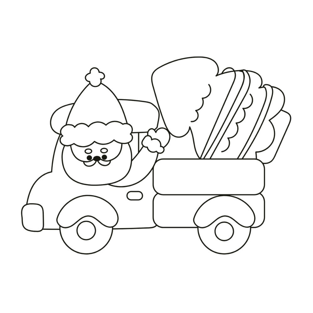 Dry Erase Christmas Coloring Magnets