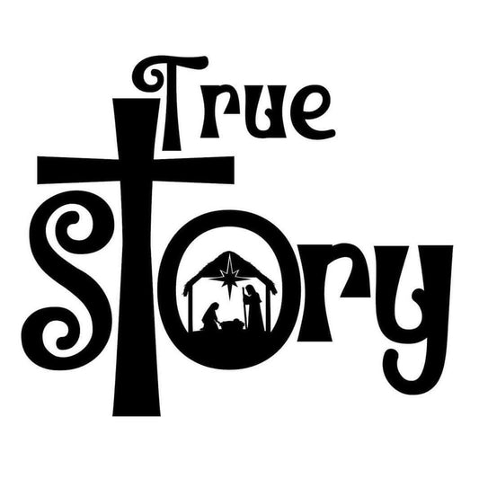 True Story Black and White 2x2 Magnet