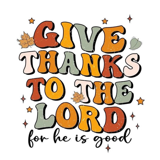Give Thanks to the Lord Colorful 2x2 Magnet