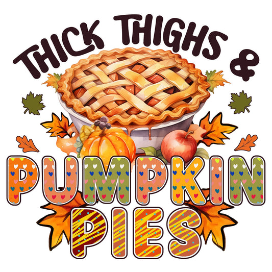 Thick Thighs and Pumpkin Pies 2x2 Magnet