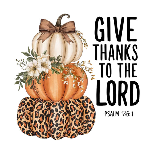 Give Thanks to the Lord Pumpkins 2x2 Magnet