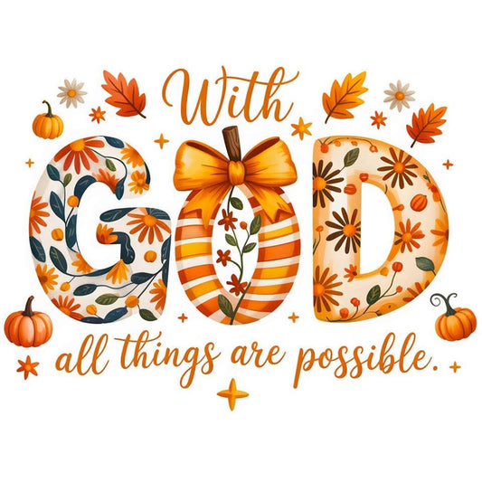 With God All Things Are Possible 2x2 Magnet