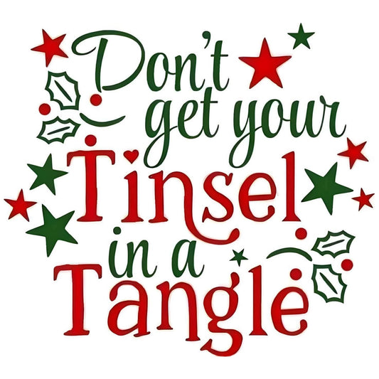 Don't Get Your Tinsel in a Tangle 2x2 Magnet