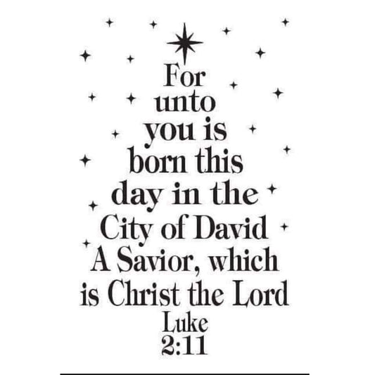 For Unto Us a Child is Given Christmas Tree 2x2 Magnet