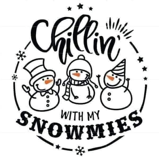 Chillin with My Snowmies 2x2 Magnet