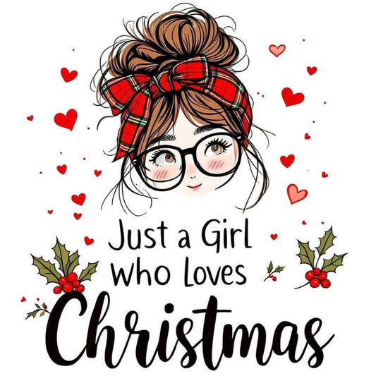 Just a Girl Who Loves Christmas 2x2 Magnet