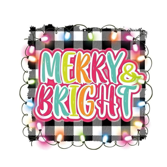 Merry and Bright Neon 2x2 Magnet