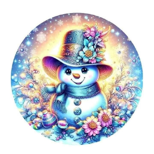 Snowman Snow Globe 2x2 Magnet
