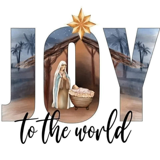 Joy to the World Mary Manger 2x2 Magnet