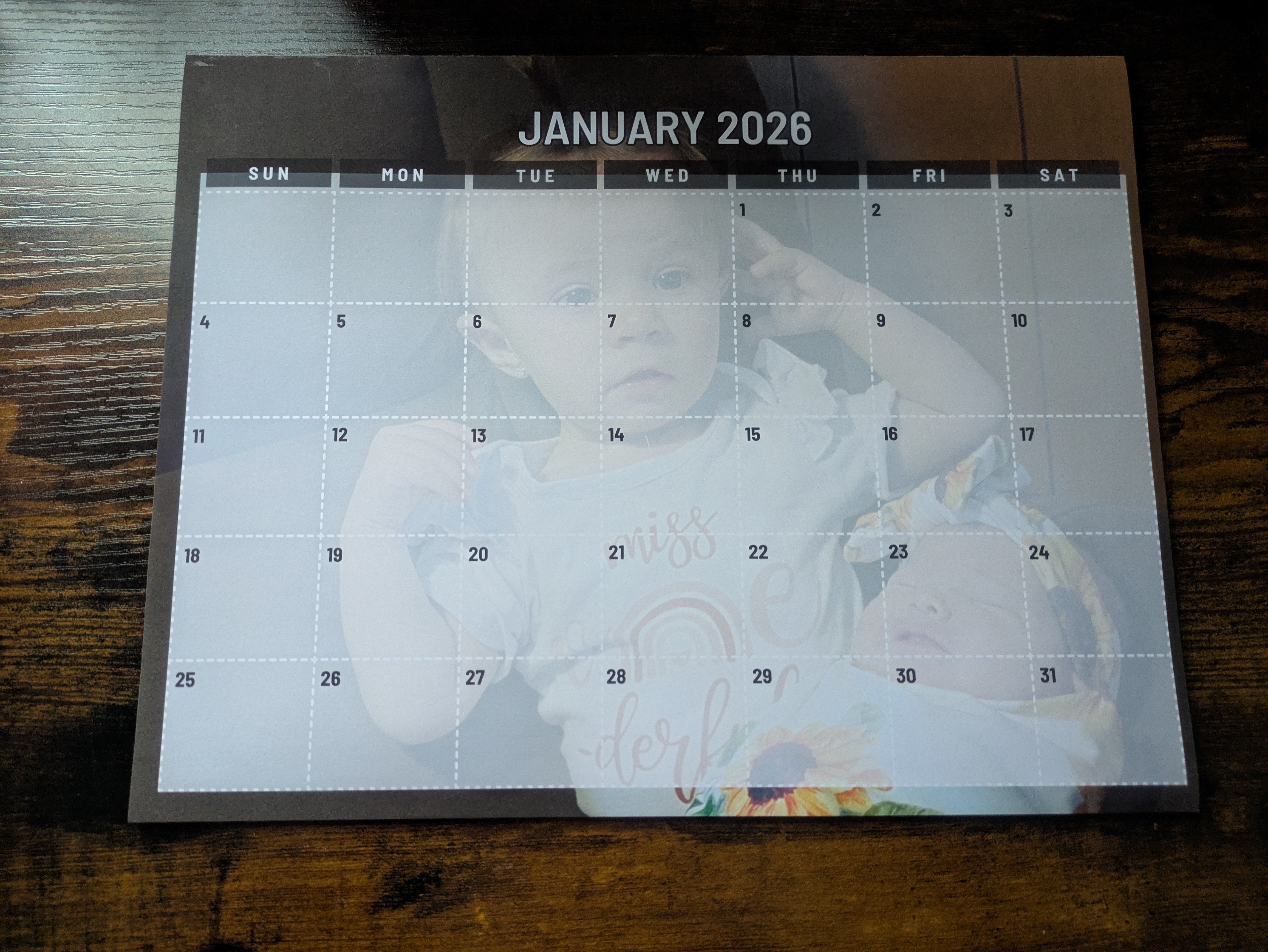 Custom Photo Tear Away Desk Calendar - Personalized Daily Calendar ...