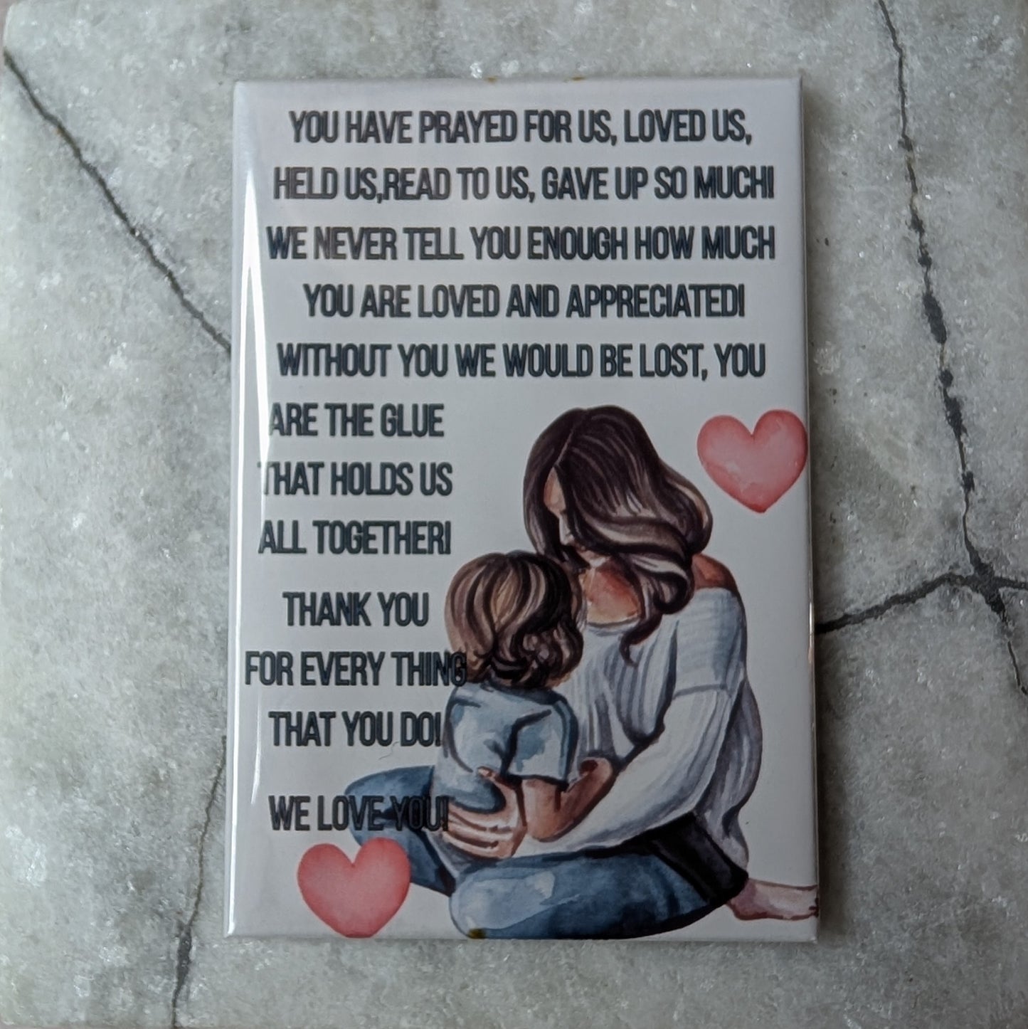 A Child's Love Letter to Mom – 2x3 Personalized Photo Magnet