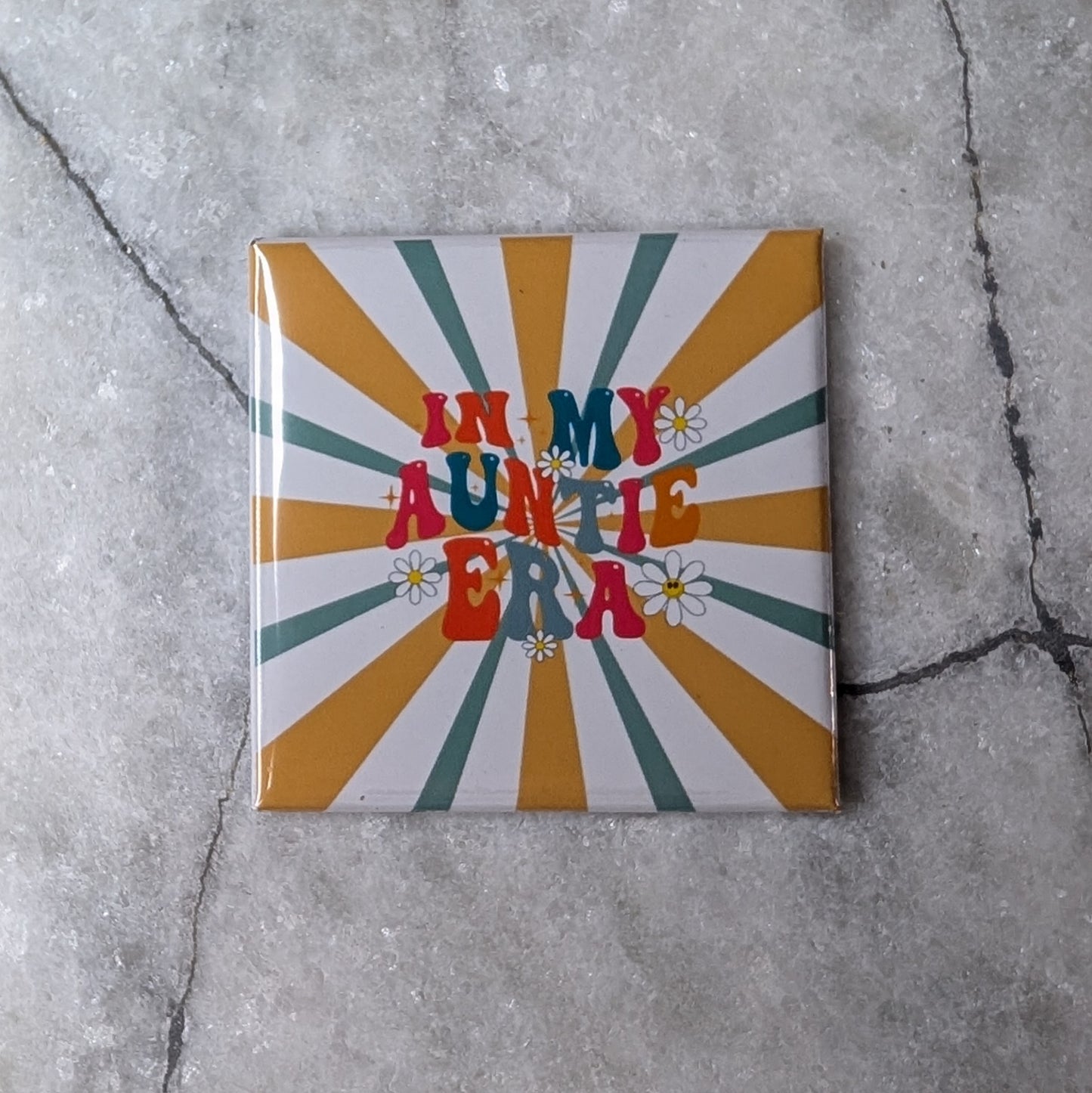 In My Auntie Era Magnet – 2x2 Retro 70s Design