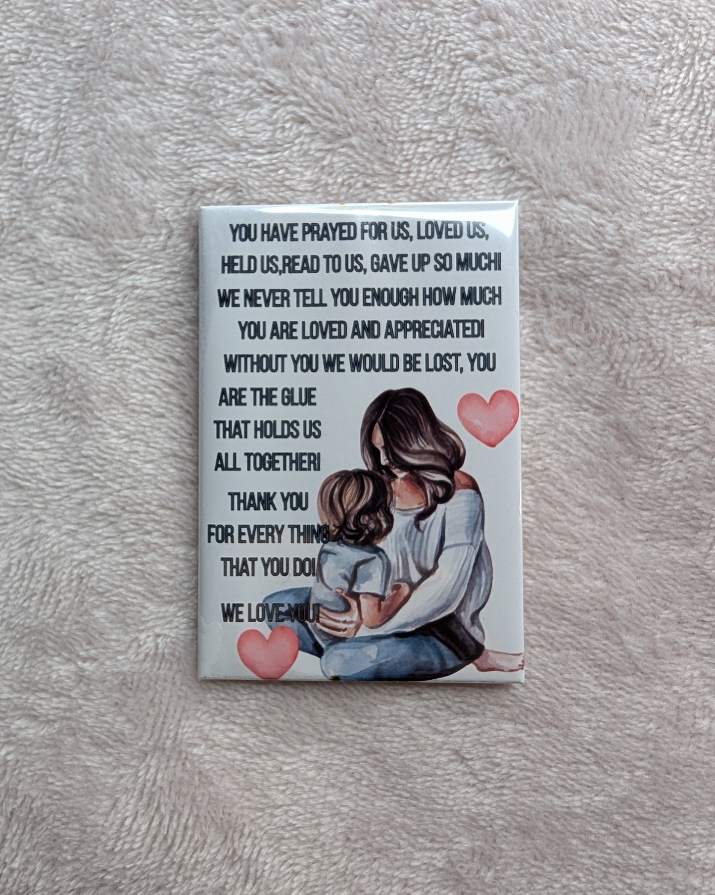 A Child's Love Letter to Mom – 2x3 Personalized Photo Magnet