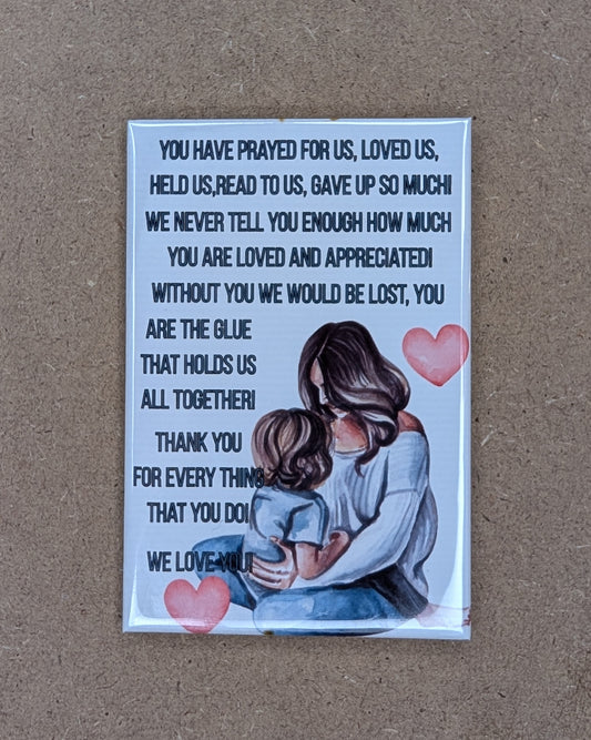 A Child's Love Letter to Mom – 2x3 Personalized Photo Magnet