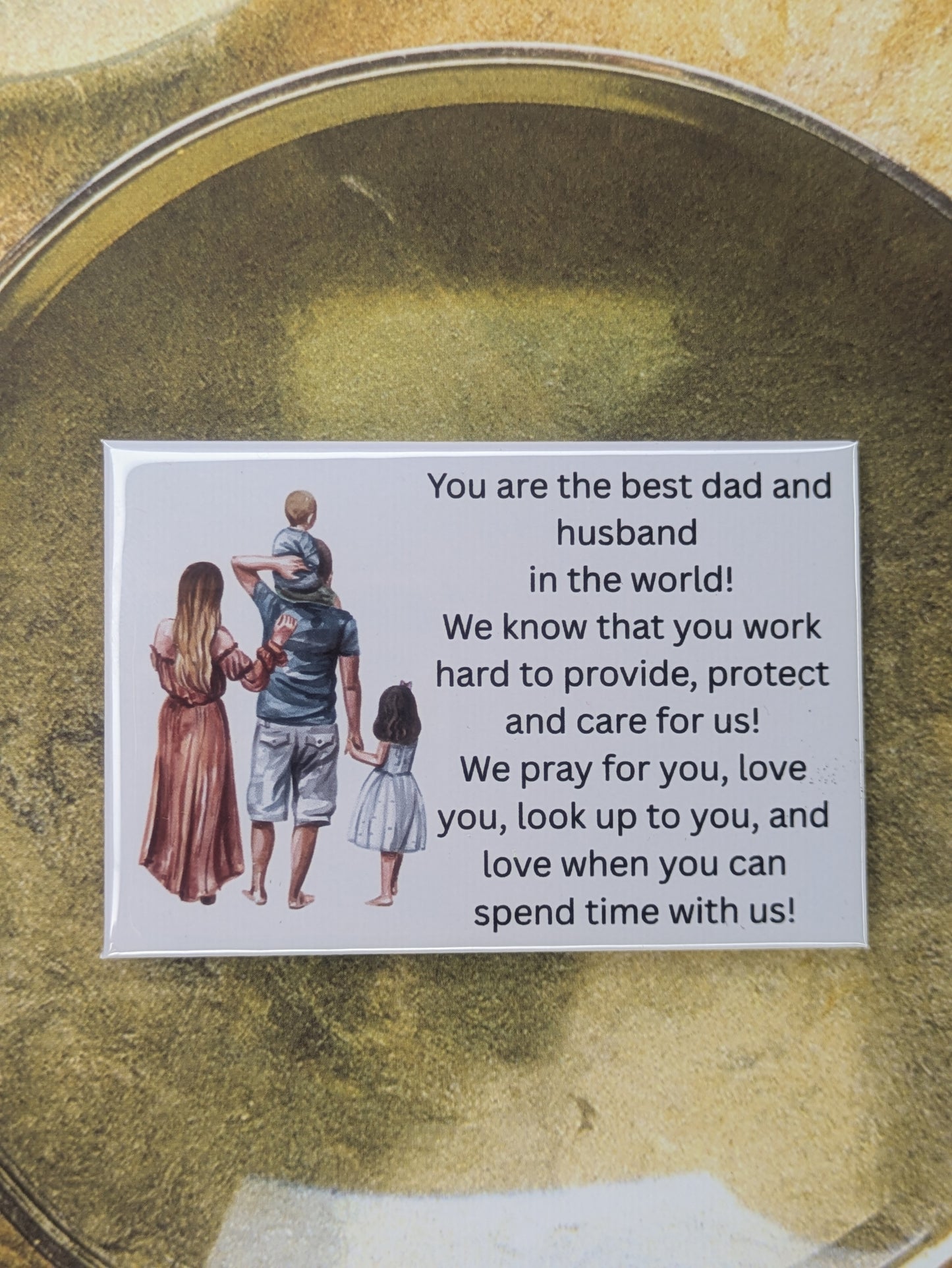Best Dad & Husband in the World Family Magnet