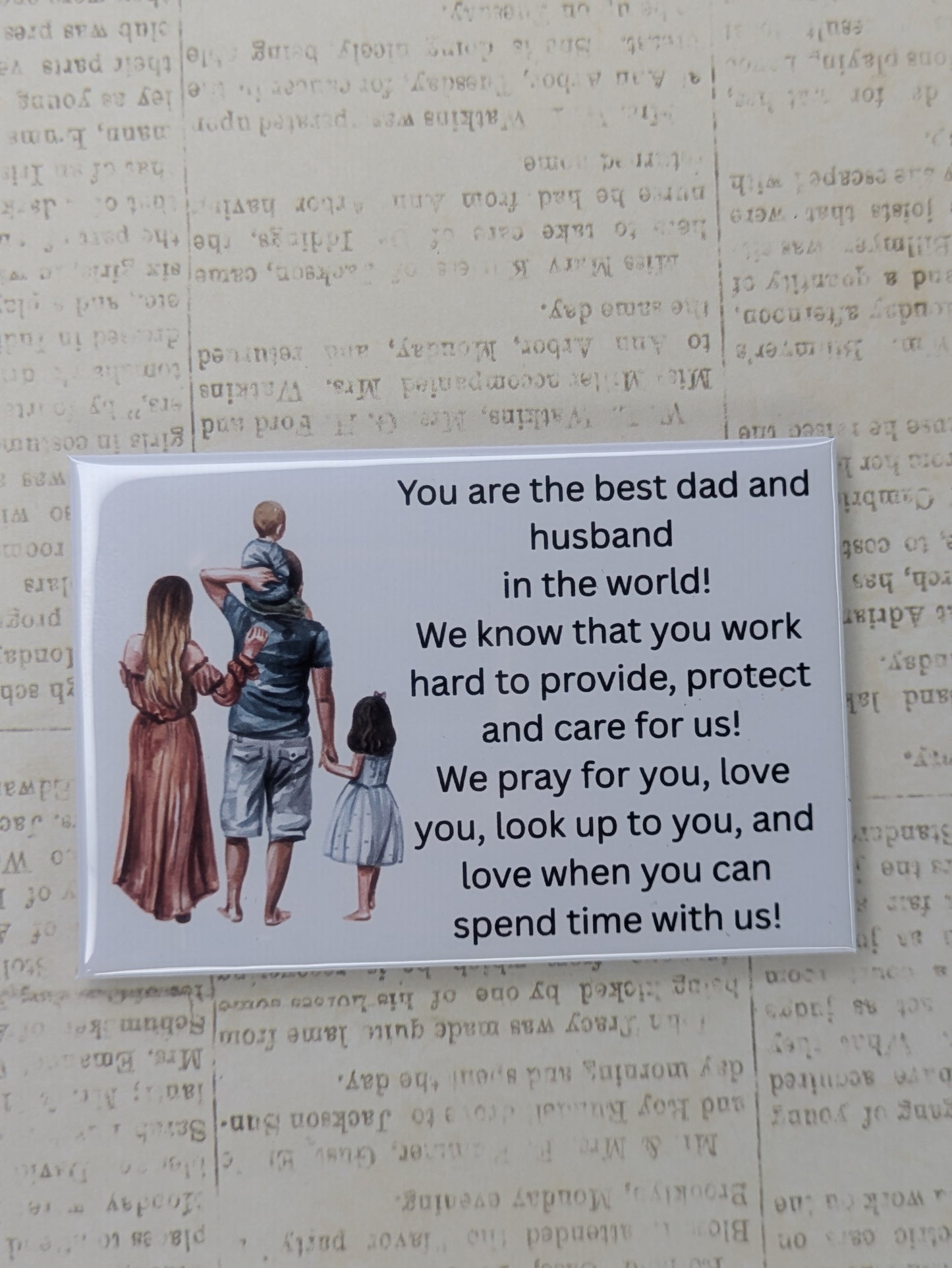 Best Dad & Husband in the World Family Magnet