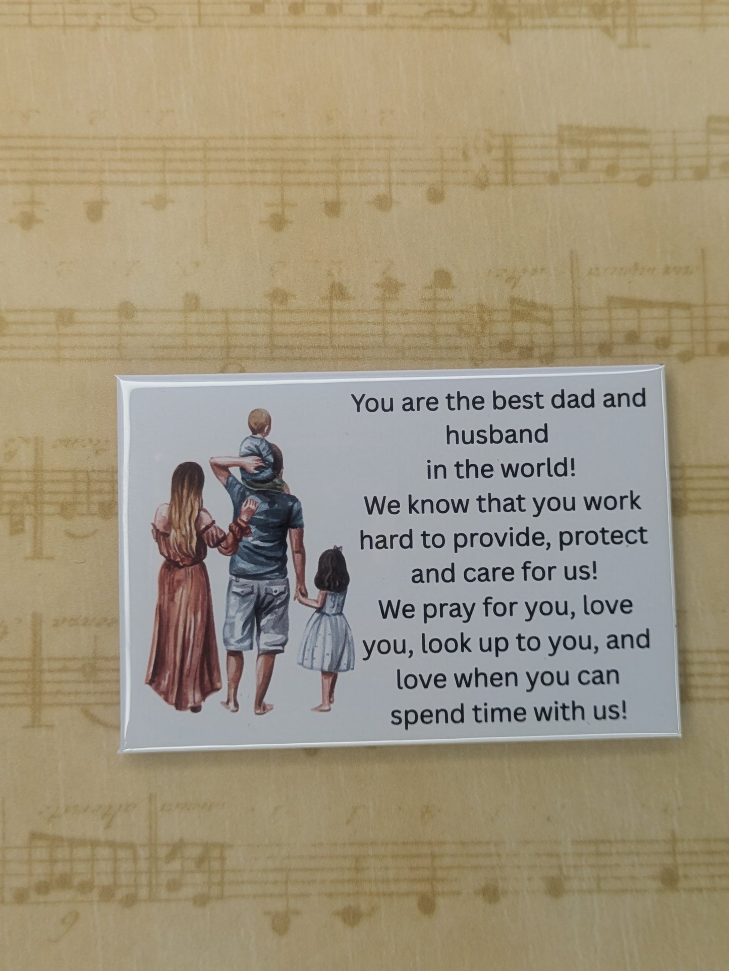 Best Dad & Husband in the World Family Magnet