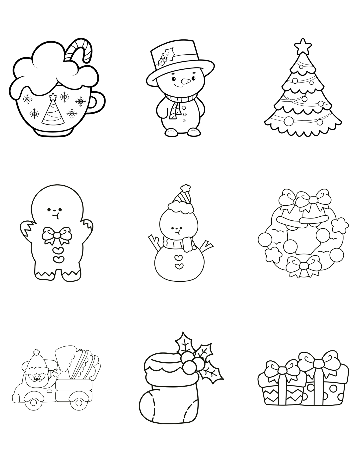 Dry Erase Christmas Coloring Magnets