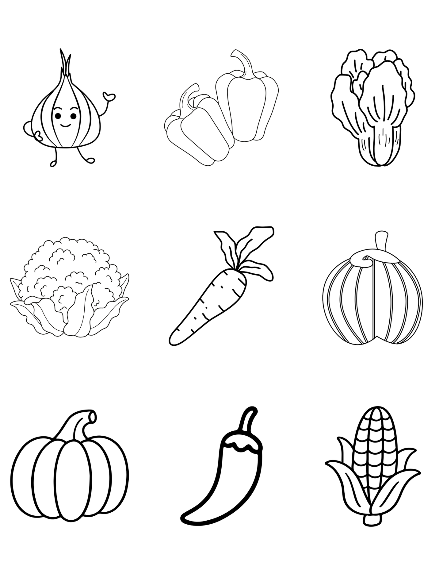 Veggie Coloring Dry Erase Magnets