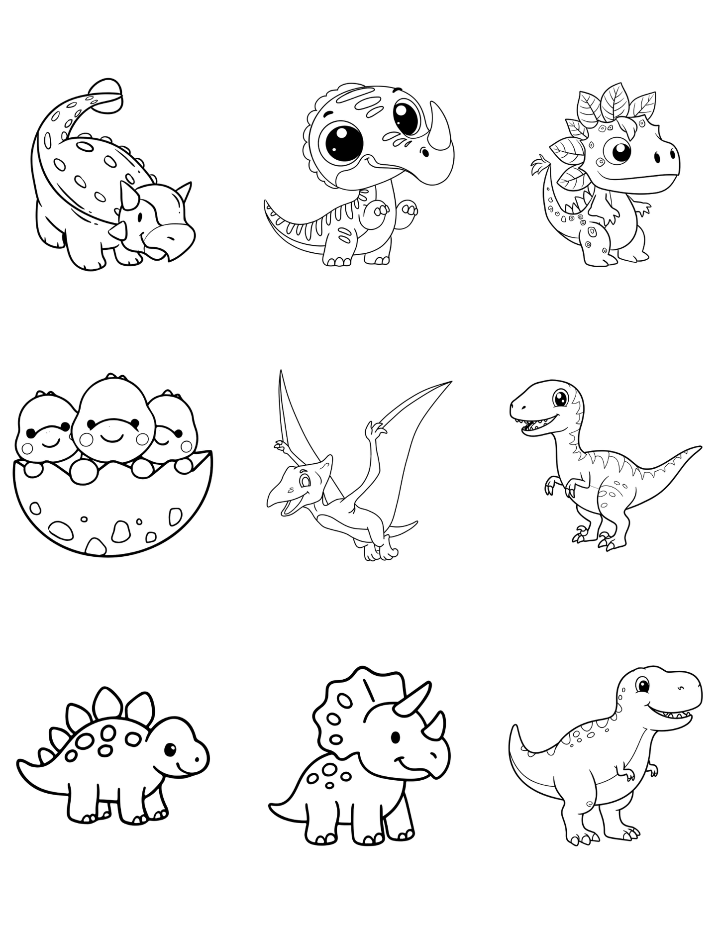 Dinosaur Coloring Dry Erase Magnets