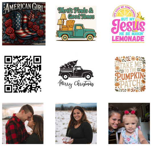 Set of 9 2"x2" Custom Magnets