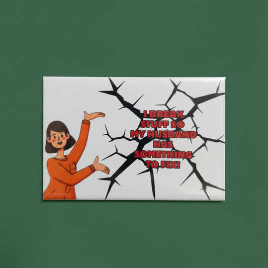 Magnet on forest green background