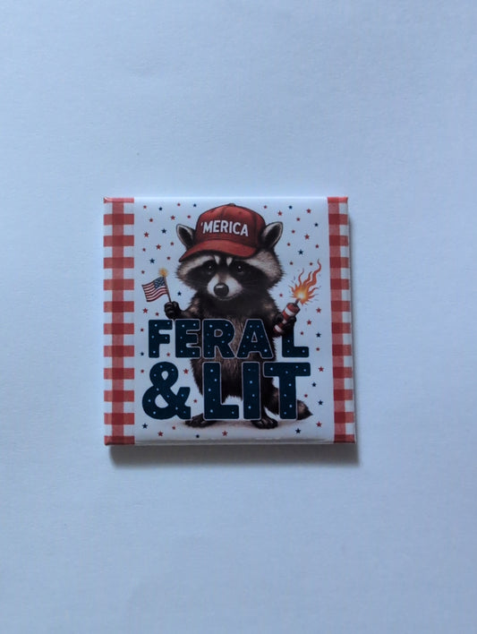 Feral & Lit 2x2 Magnet