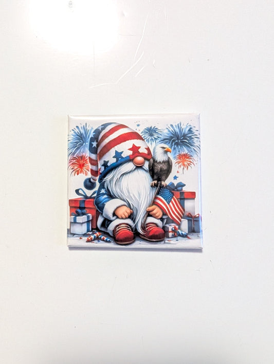 Patriotic Gnome with an Eagle