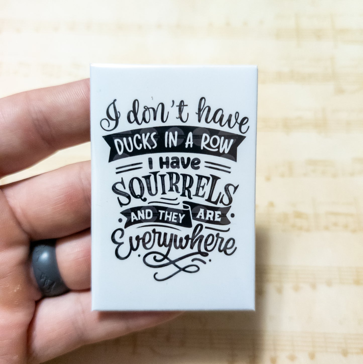 I Don't Have Ducks in a Row I Have Squirrels Magnet 2x3