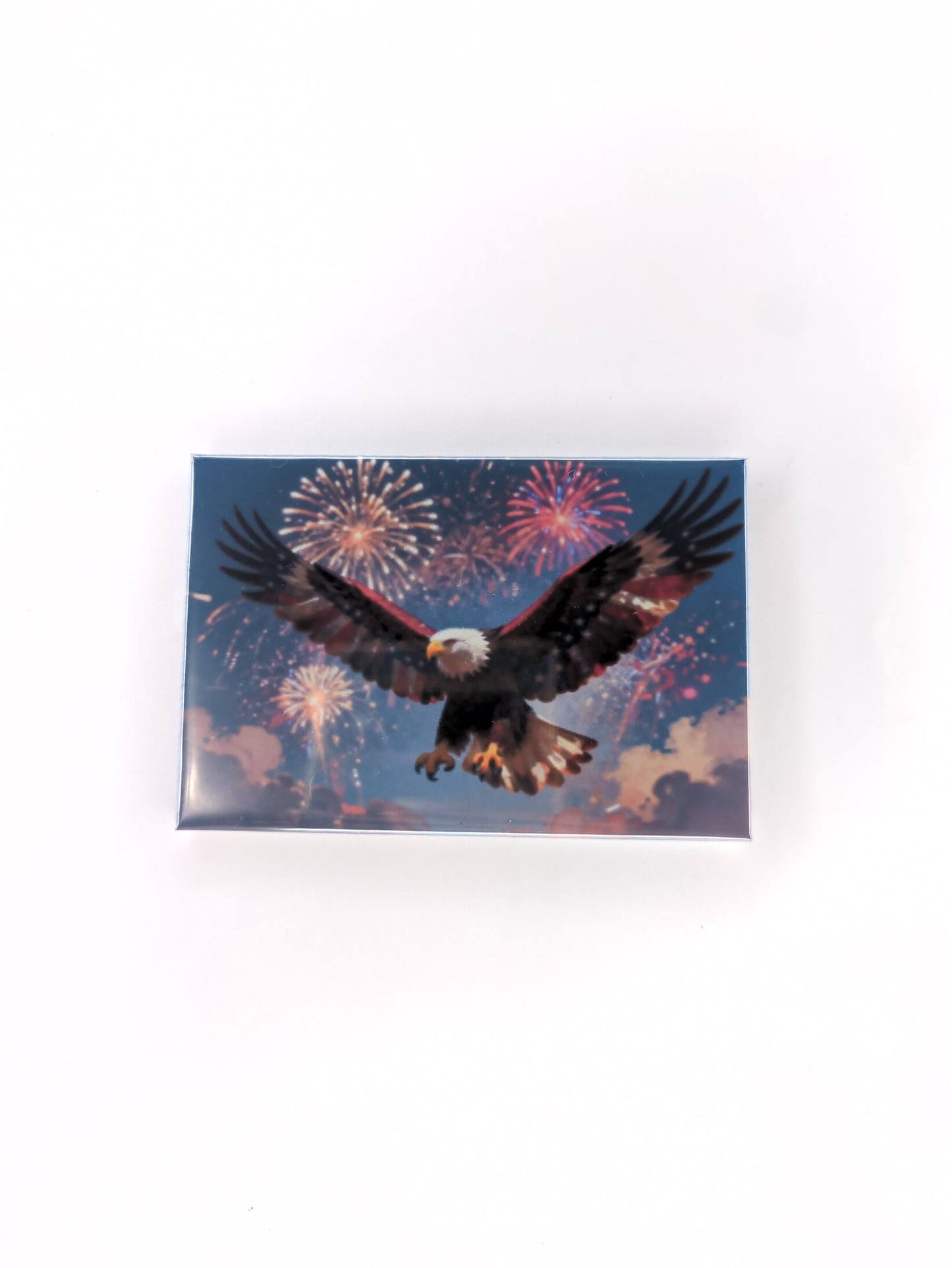 American Eagle Flag Fireworks 2x3 Magnet