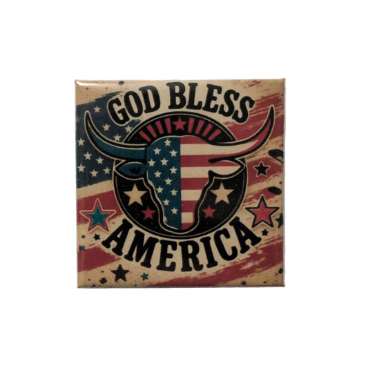 God Bless America 2x2 Magnet