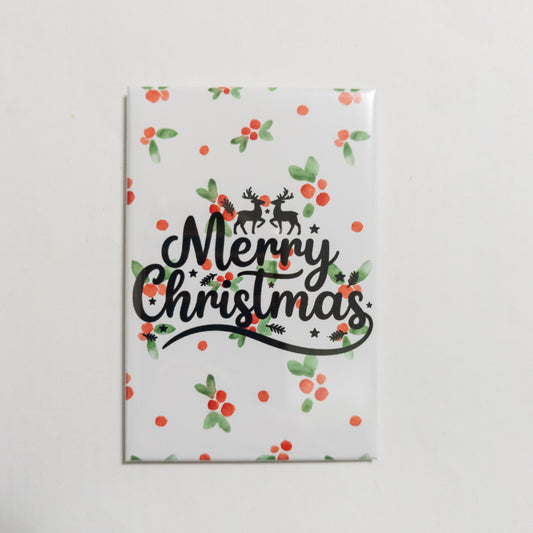 Merry Christmas Berries 2x3 Magnet