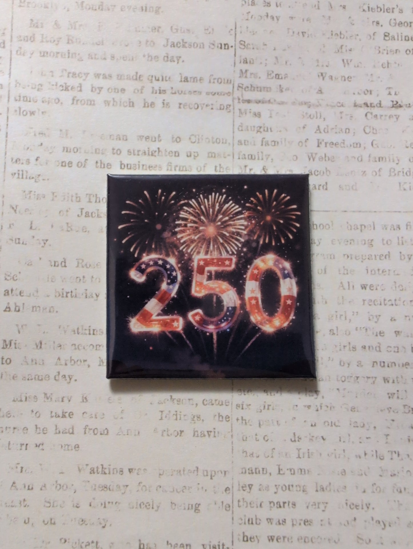 250 Fireworks 2x2 Magnet